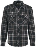 Sprayed Checkshirt, Black Premium by EMP, Chemise manches longues