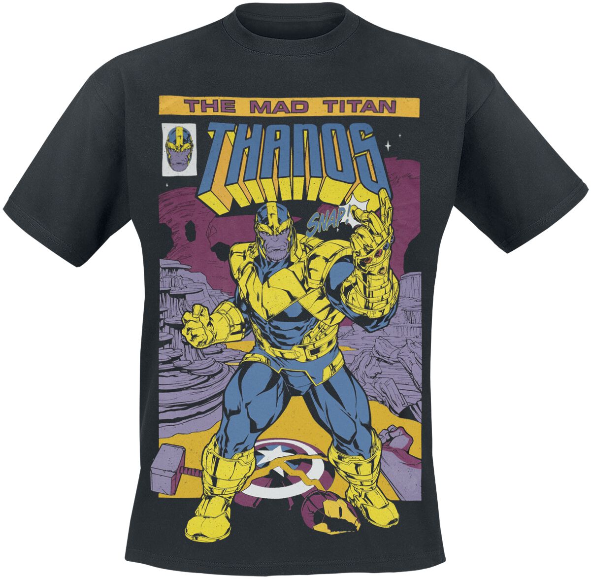Avengers Thanos Cover Marvel Comics T-Shirt Manches courtes EMP
