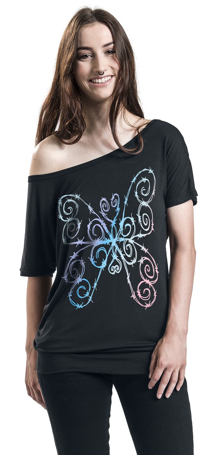 T-shirt Turquoise à Motifs Papillons Pablo Taille 2 - Occasion Très Bon État