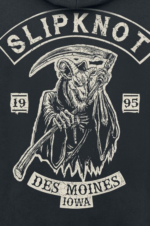 Sweat à Capuche Slipknot Officiel - Logo Goat S - Homme Noir 100% Coton