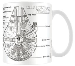 Millennium Falcon Sketch, Star Wars, Mug