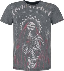 T-shirt avec large imprimé frontal, Rock Rebel by EMP, T-Shirt Manches courtes