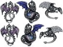 Boucles D'Oreille Dragons, Blackheart, Set de boucles d'oreilles