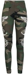 Leggings with all-over camouflage and print, Rock Rebel by EMP, Legging