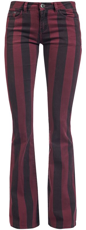Pantalon Rayé Grace Noir/Rouge