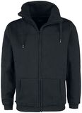 Veste Sweat Noire Col Montant, Black Premium by EMP, Sweat-shirt zippé à capuche