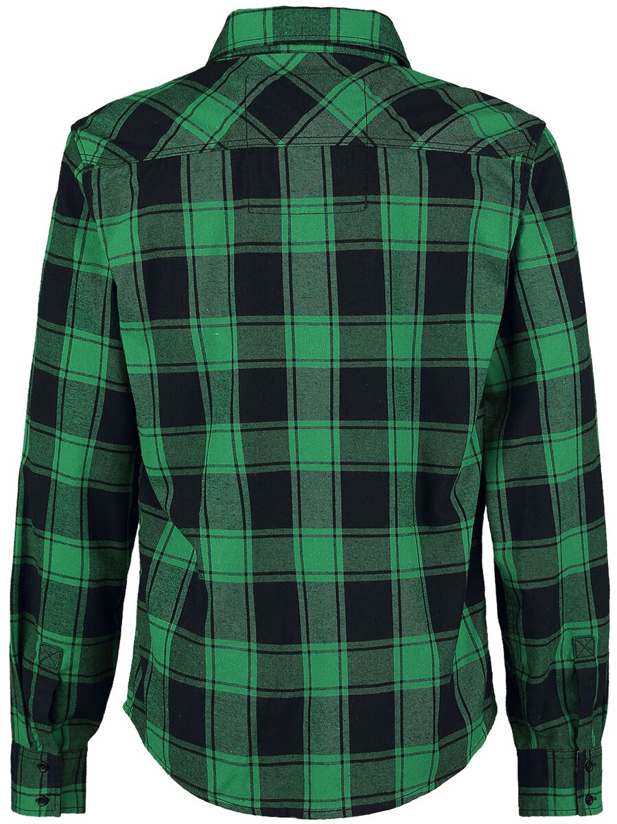 Chemise homme Urban Pipeline noire à carreaux flanelle