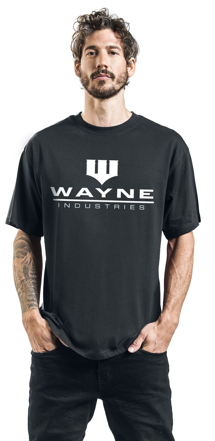 BATMAN Licenciado Oficialmente Inked Logo Mujer Camiseta (Negro