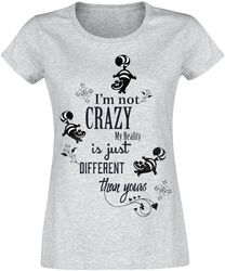Le Chat Du Cheshire - I'm Not Crazy, Alice Au Pays Des Merveilles, T-Shirt Manches courtes