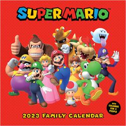 2023 family calendar, Super Mario, Calendrier mural