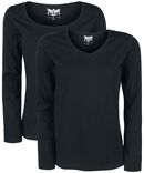 Pack Of Two, Black Premium by EMP, T-shirt manches longues