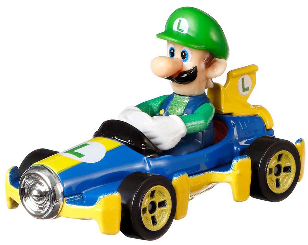 Mario Kart Hot Wheels Diecast Model Car 1/64 - Luigi (Mach 8)