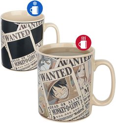 Wanted - Mug Thermoréactif, One Piece, Mug