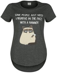 Some People Just Need A Highfive, Grumpy Cat, T-Shirt Manches courtes