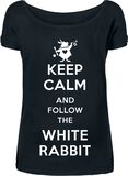 Keep Calm And Follow The White Rabbit, Alice Au Pays Des Merveilles, T-Shirt Manches courtes