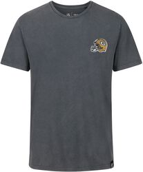 NFL Packers - T-Shirt Noir Délavé, Recovered Clothing, T-Shirt Manches courtes