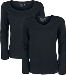 Hauts Manches Longues - Lot De 2, Black Premium by EMP, T-shirt manches longues