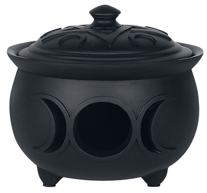 Witch’s cauldron with moon pattern