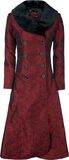 Blood Red Brocade Coat, Gothicana by EMP, Manteau militaire