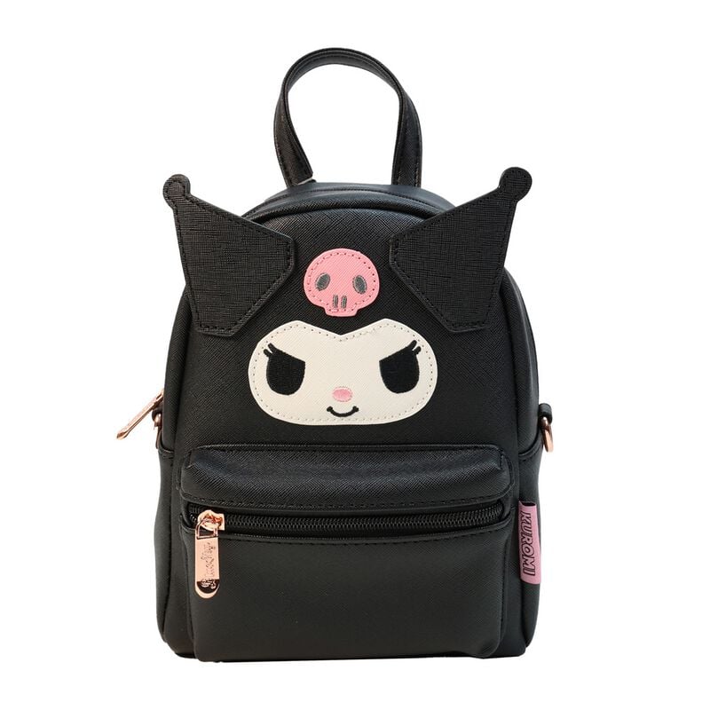 Sac à Dos Hello Kitty Sanrio Officiel - Peluche 3D Kuromi Noir - Parfait Pour L'école Et Les Sorties