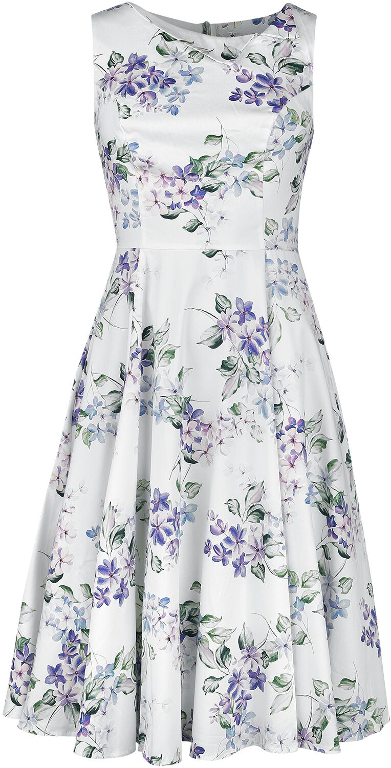 Robe Courte Florale Rouge Et Blanche - Longueur Genou - Taille Régulière - Neuf Avec étiquettes