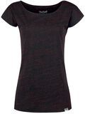 Ladies Roundneck Shirt, Black Premium by EMP, T-Shirt Manches courtes