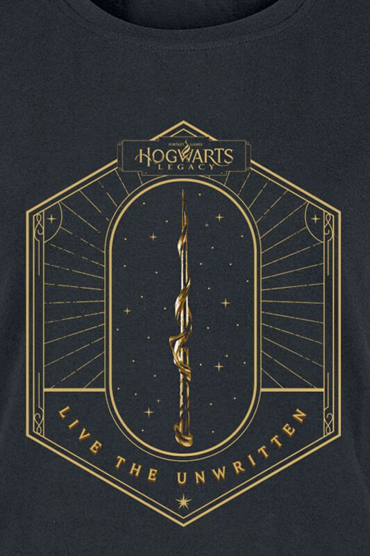 T-shirt Harry Potter Noir Taille Grand - 100% Coton, Manches Courtes, Occasion