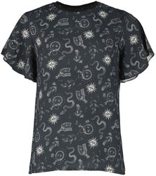 T-shirt avec imprimé intégral, Gothicana by EMP, T-Shirt Manches courtes