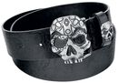Embossed Skull Belt, Rock Rebel by EMP, Ceinture