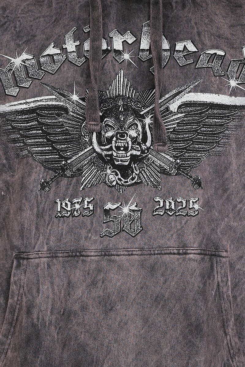 Sweat à Capuche Motörhead Officiel – Motif Spade Wings – Coupe Classique, 241 G – Pour Fans De Rock