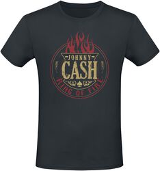 Ring Of Fire Flames, Johnny Cash, T-Shirt Manches courtes