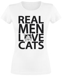 Real men love cats, Tierisch, T-Shirt Manches courtes