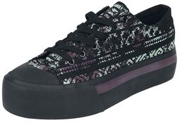 LowCut platform trainers with Aztec print, RED by EMP, Baskets