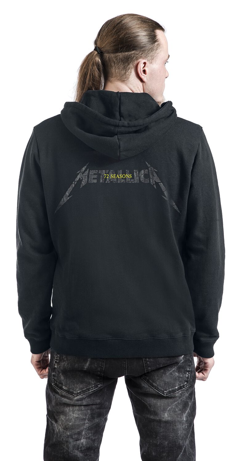 Sweat à Capuche Metallica History - Noir | Licence Officielle | 80% Coton