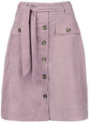 Babycord Button Front Skirt, QED London, Jupe mi-longue