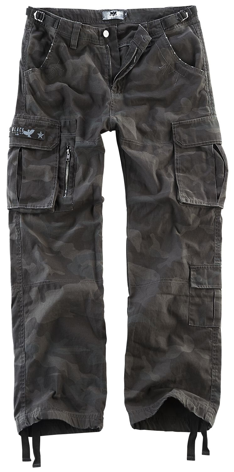Black Premium By EMP Pantaloncini Cargo Neri Da Donna – 100% Cotone, Con Fibbie In Vita – Taglia 32 – Abbigliamento Rock