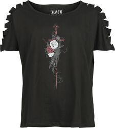 T-shirt avec Découpes, Black Premium by EMP, T-Shirt Manches courtes