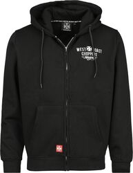 Motorcycle Co. zip hoodie, West Coast Choppers, Sweat-shirt zippé à capuche