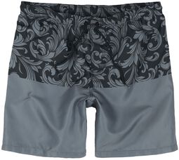 Ornament Print Swim Shorts, Black Premium by EMP, Short de bain