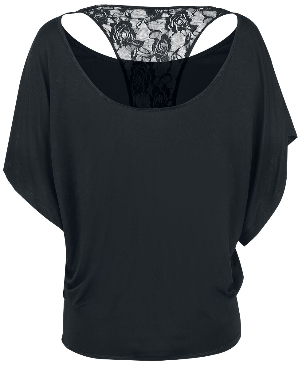 T-shirt maille ajourée avec manches courtes chauve-souris - blanc