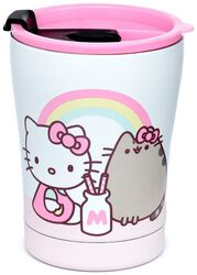 Pusheen & Hello Kitty Mug Thermos, Pusheen & Hello Kitty, Gobelet isotherme