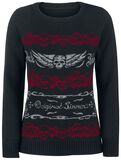 Knitted Skull Sweatshirt, Rock Rebel by EMP, Pull tricoté