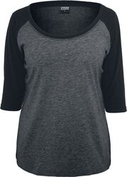 T-Shirt Manches 3/4 Raglan Femme, Urban Classics, T-shirt manches longues