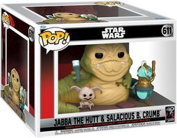 Return of the Jedi - 40th Anniversary - Jabba The Hutt with Salacious B. Crumb (POP! Deluxe) vinyl figure 611, Star Wars, Funko Pop!