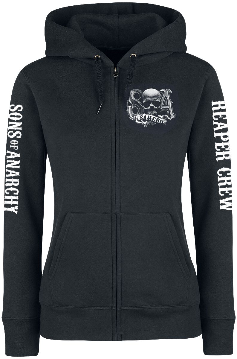 Sabaton Reaper Homme Sweat-Shirt Zippé à Capuche Noir