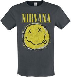 Amplified Collection - Worn Out Smiley, Nirvana, T-Shirt Manches courtes