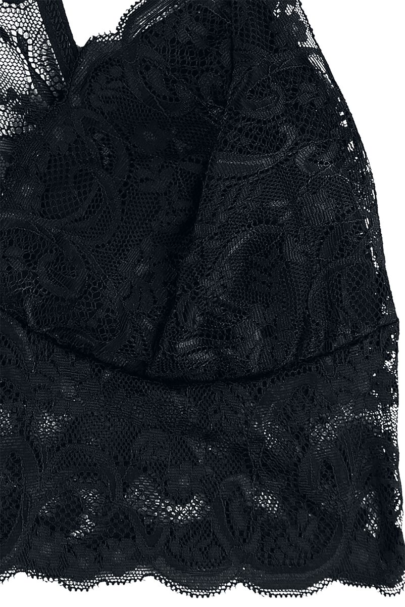 Bustier Noir En Dentelle Black Premium By EMP - Style Rock Festival Et Casual