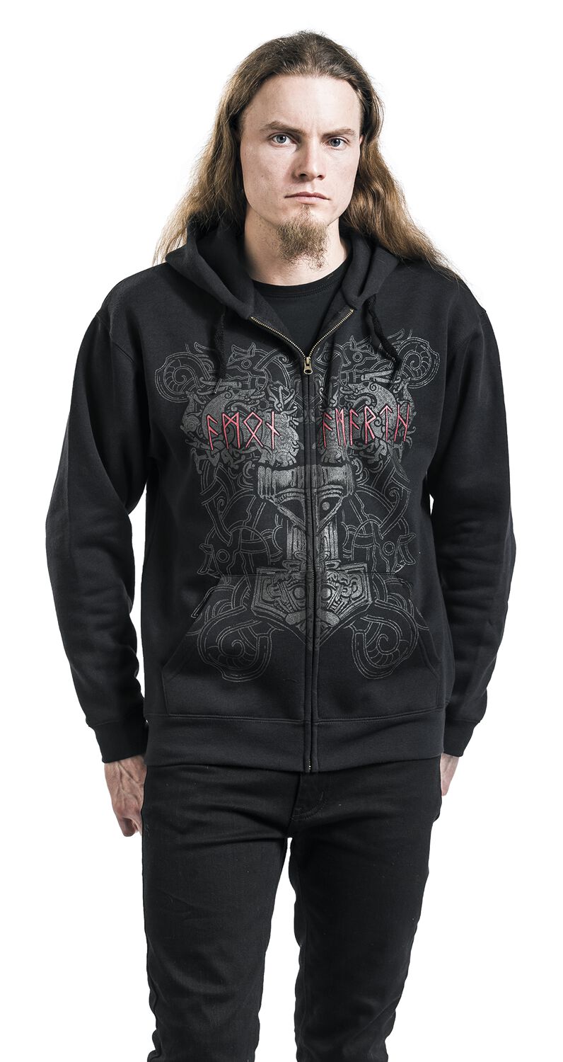 Viking Horde Amon Amarth Sweat-shirt zippé à capuche EMP