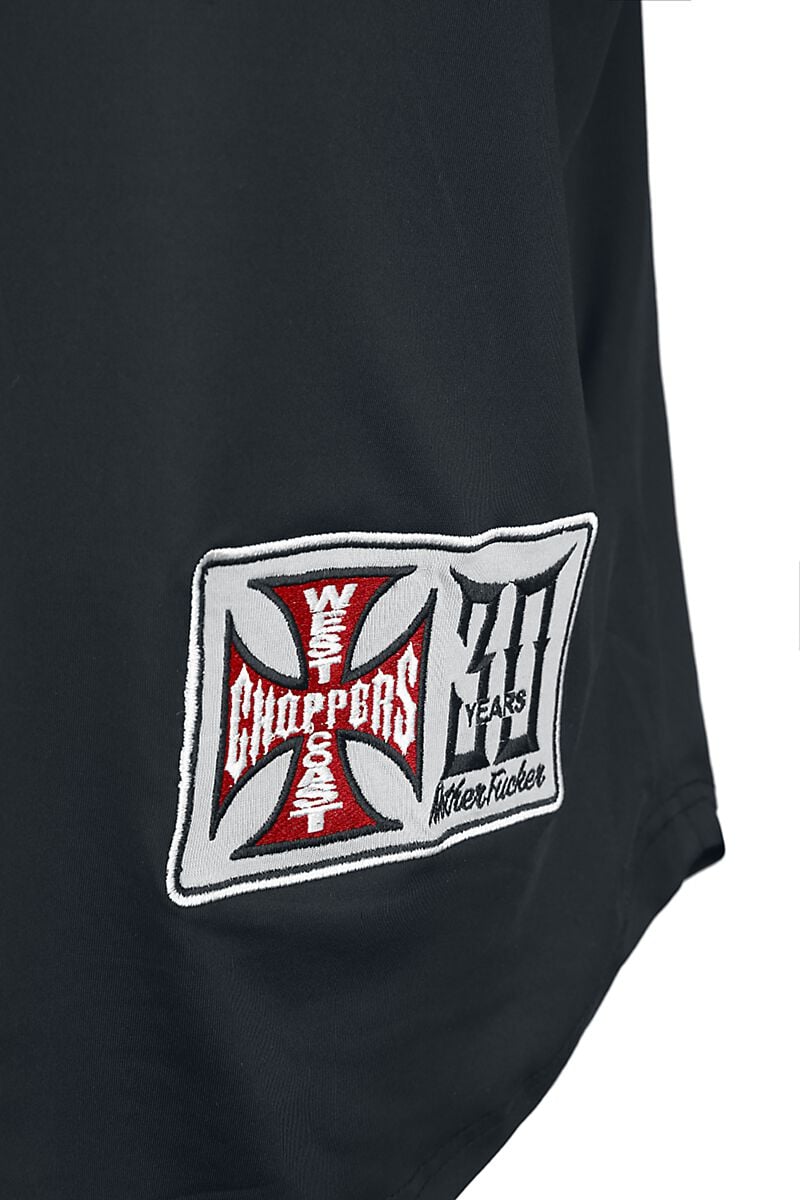 COLLUSION - Maillot de baseball à manches courtes et passepoils - Noir