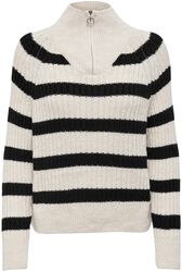 ONLLeise Freya LS - Pull Zippé Col Montant, Only, Pull tricoté